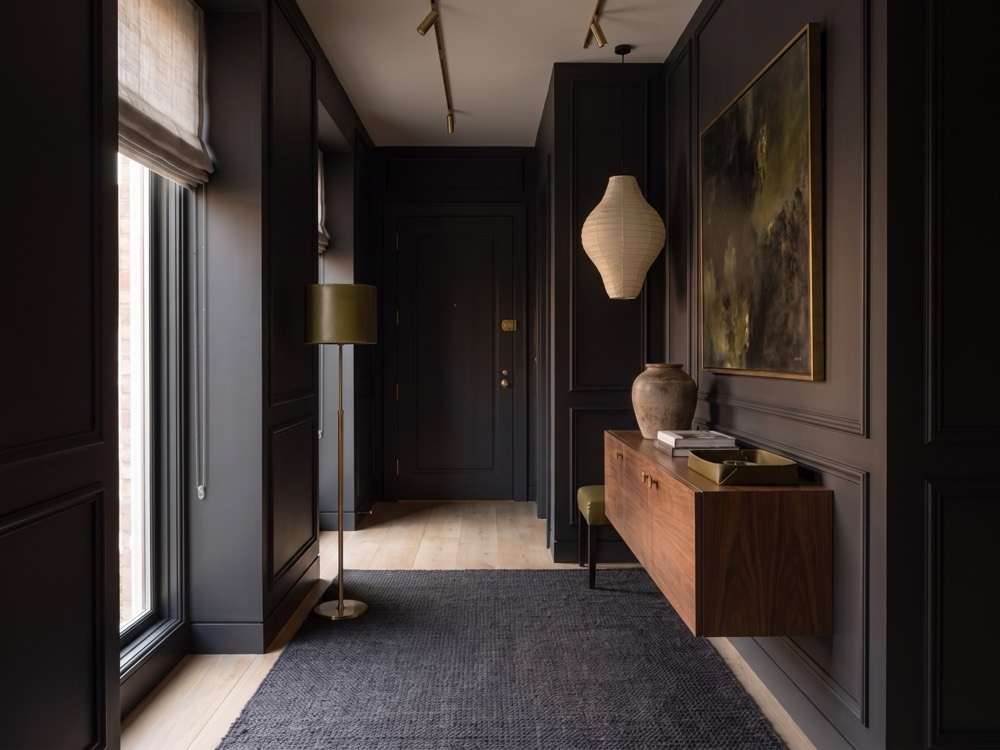 Entryway in the Noir Panel interior design style